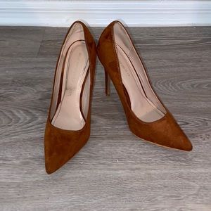 Brown Suede Pumps